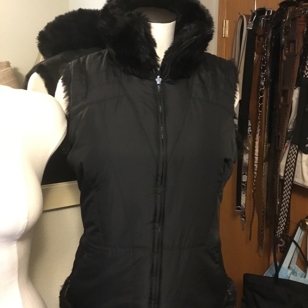 Reversible faux fur vest